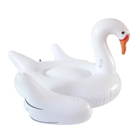 Swan floating raft inflatable water adult white goose riding PVC floating bed recliner