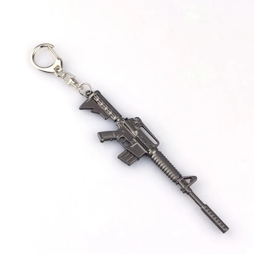 Custom mini Weapon Gun Keychain for Sale Metal 3D Gun Keychain Keyring