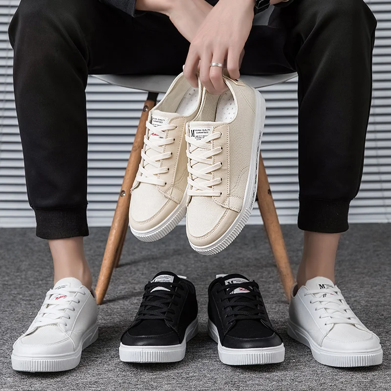 Оптовая продажа, Нескользящие шикарные повседневные белые парусиновые туфли на плоской подошве, модные ретро туфли