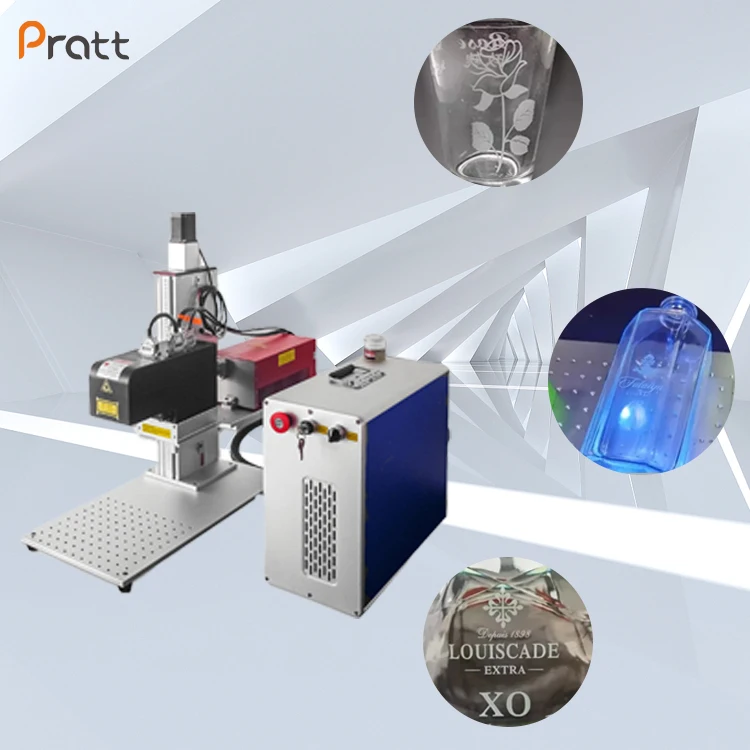 PRATT CNC Portable 3d  Jpt Raycus Mopa uv Fiber Laser Engraving Marking Machine For glass ceramics