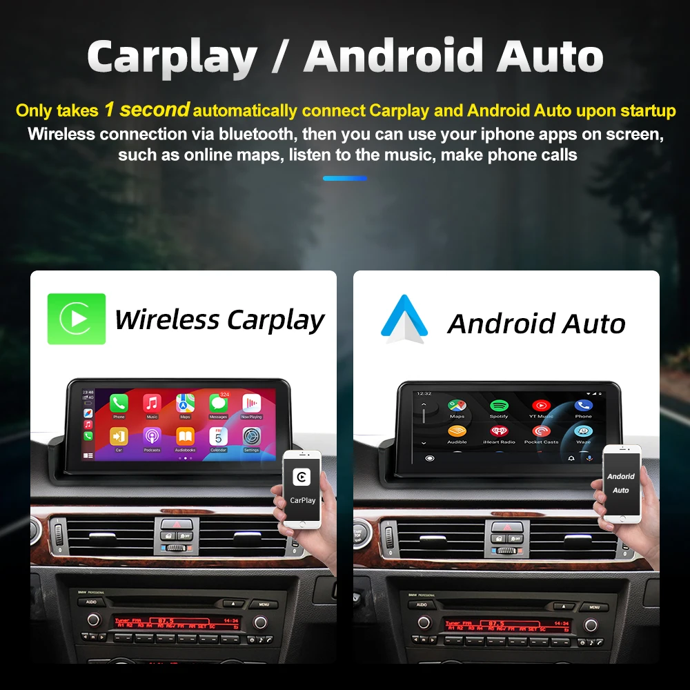 10.25 Inch Linux Car Radio Screen BT GPS Multimedia Player Carplay For BMW E90 2006-2012