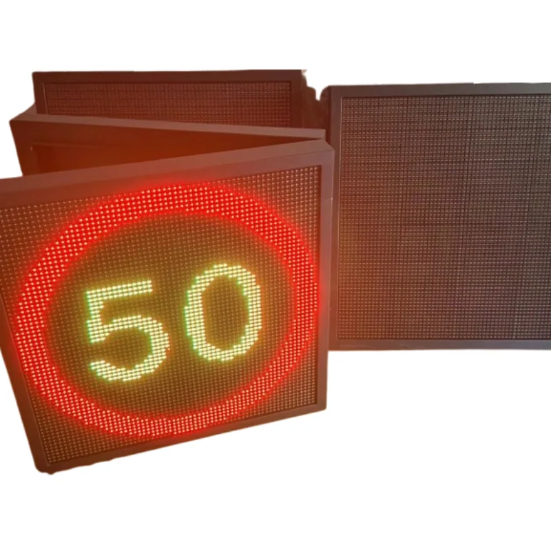Полноцветный P10 уличный светодиодный Гигантский дисплей экран знак 50 80 ограничение скорости дорожного движения знак безопасности