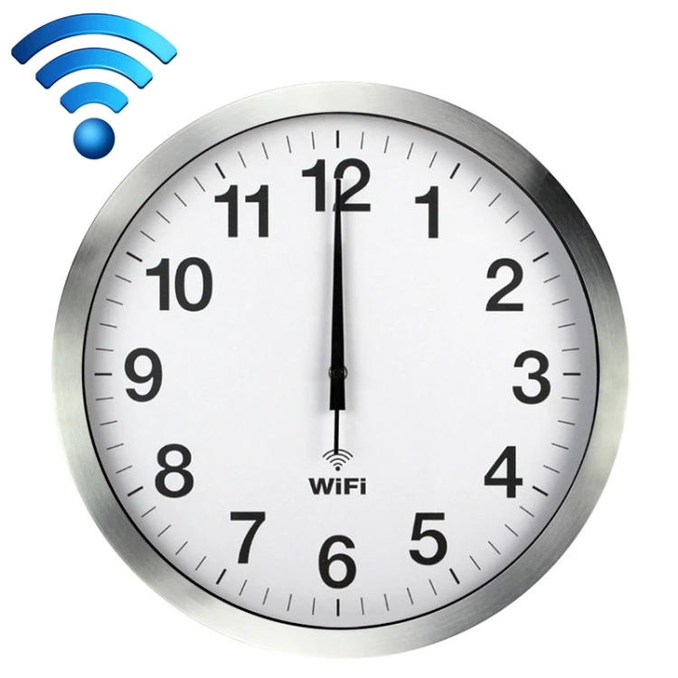 12 дюймов умная сеть Автоматическая синхронизация времени Wifi настенные часы современный минималистский бесшумные для гостиной