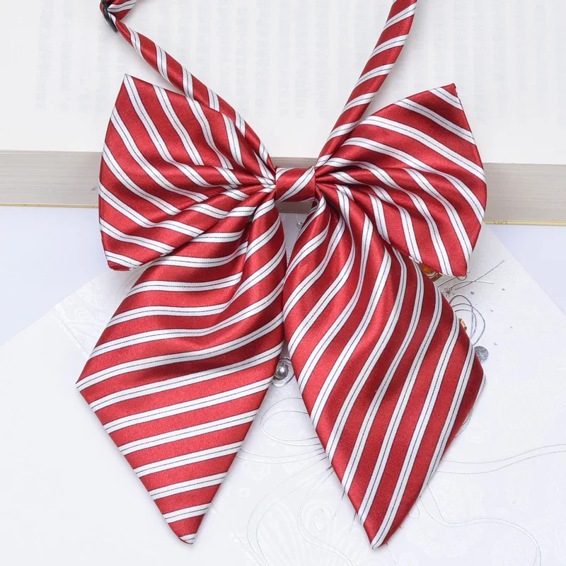Wholesale Handmade Custom Bow Tie High Quality 100% Polyester Five Colors Tape Women Tie Set Bow Tie