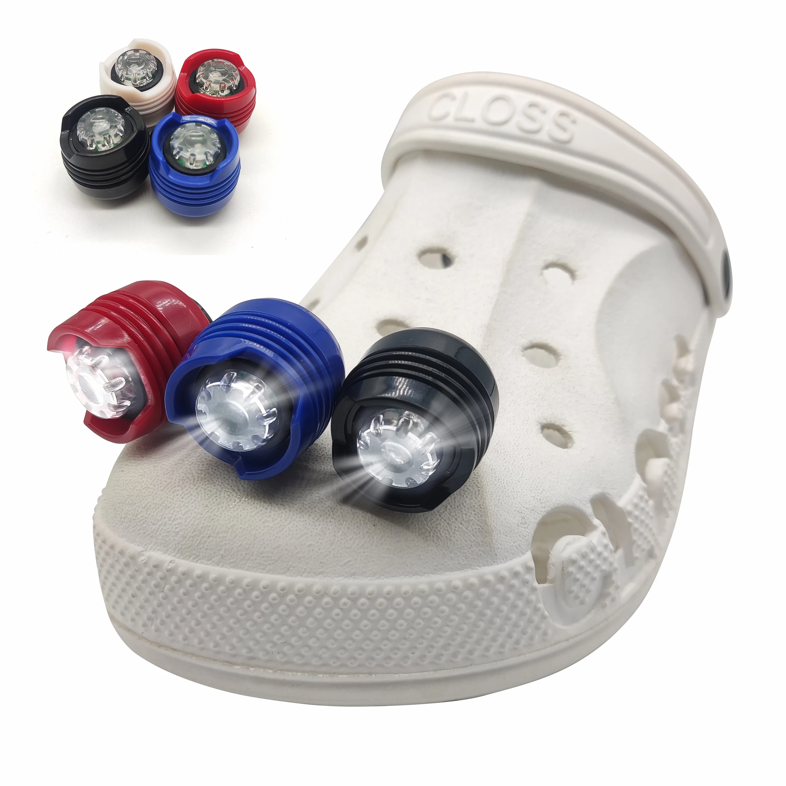Wholesale Shoe Light Charms Clog Headlights for Shoe Light up LED Headlights Flashlights