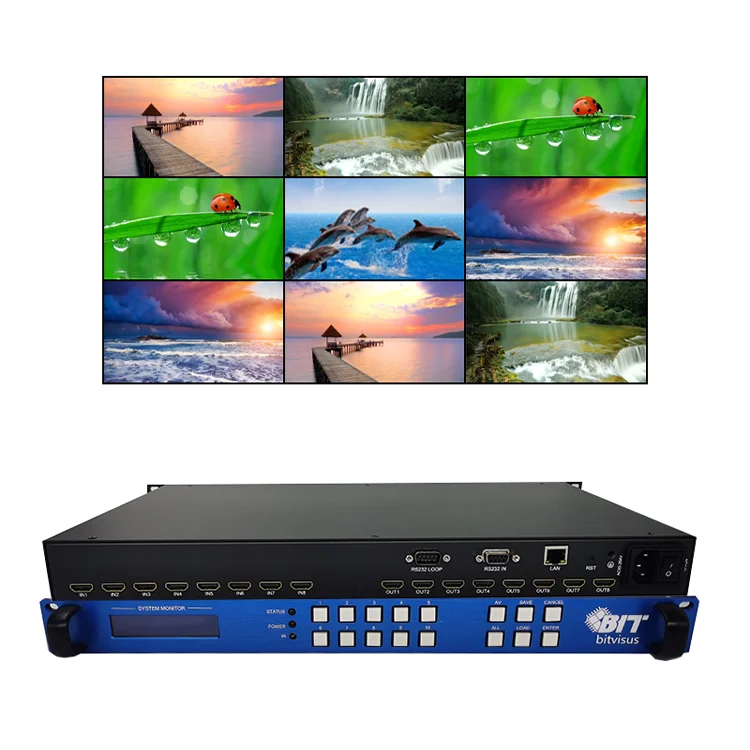 Hot Sale ODM OEM 4kx2k Remote Control RS232 9x9 IR 4K HDMI Matrix Switcher