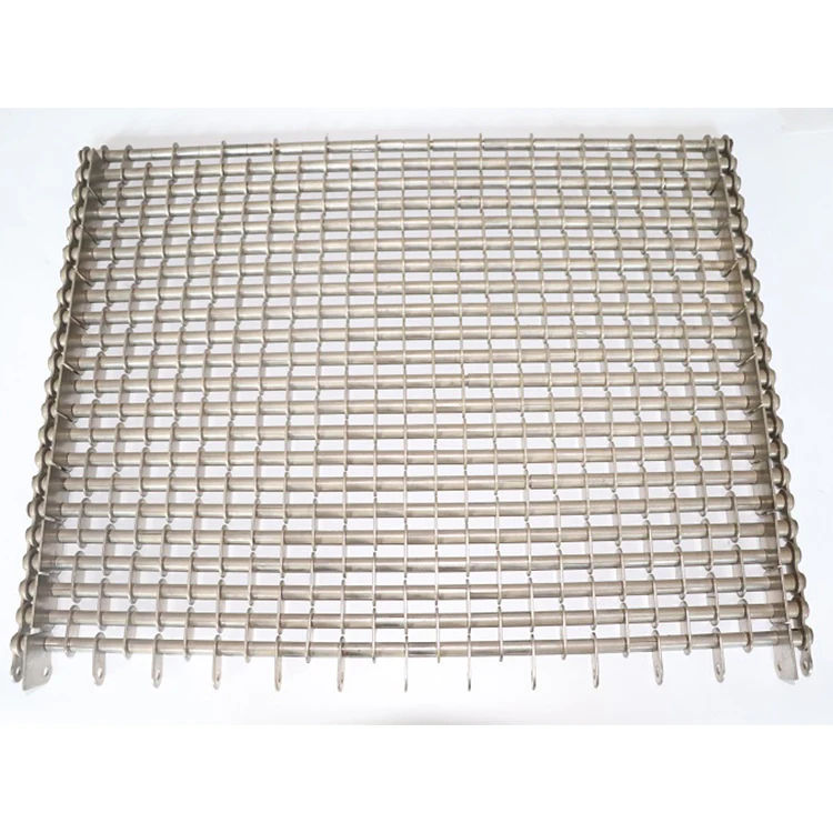 Food High Temperature Stainless Steel Eye Link Flex Conveyor Mesh Belt