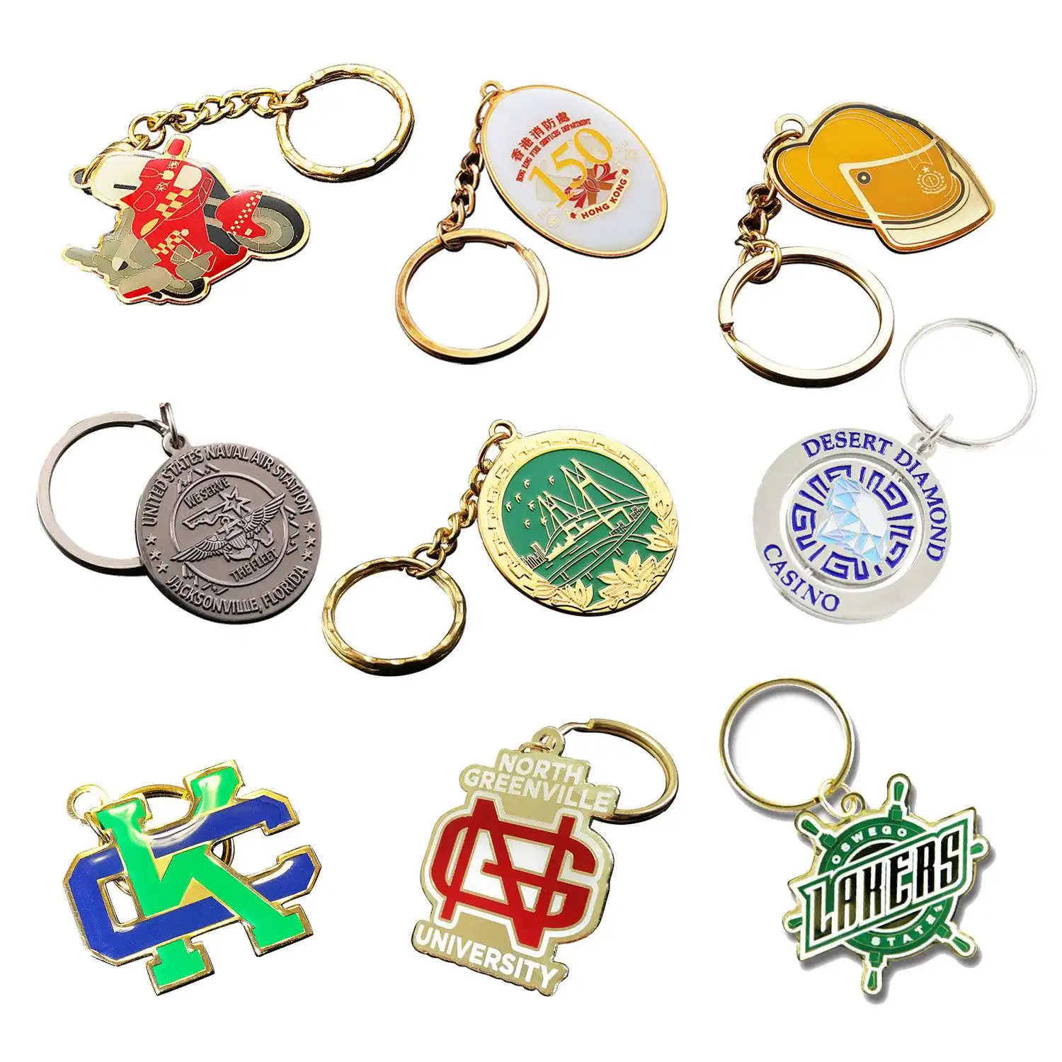 Manufacturer Personalized Cute Keychains Custom Metal Keychains Promotional Keychains & Carabiners