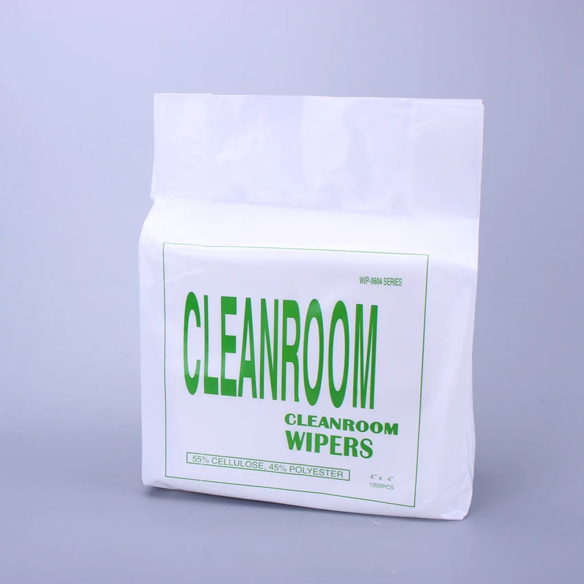 Industrial Customized cellulose polyester Disposable flat sheet cleanroom wiper paper For Cleaning Dust Oil Grease