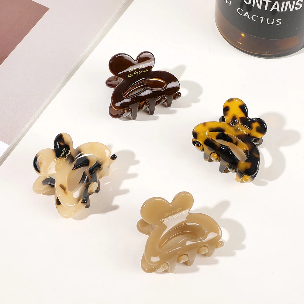 wholesale Acetate hairpin butterfly rabbit acetate hair clip small ponytail hair claw for girl