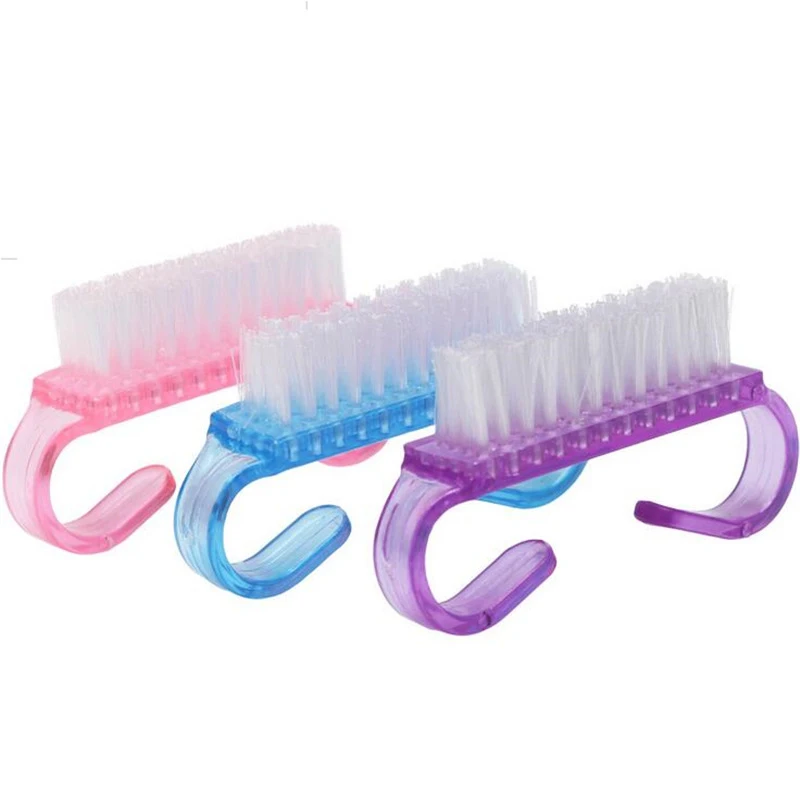 Handle Grip Nail Dust Brush Fingernail Scrub Cleaning Brushes for Toes and Nails