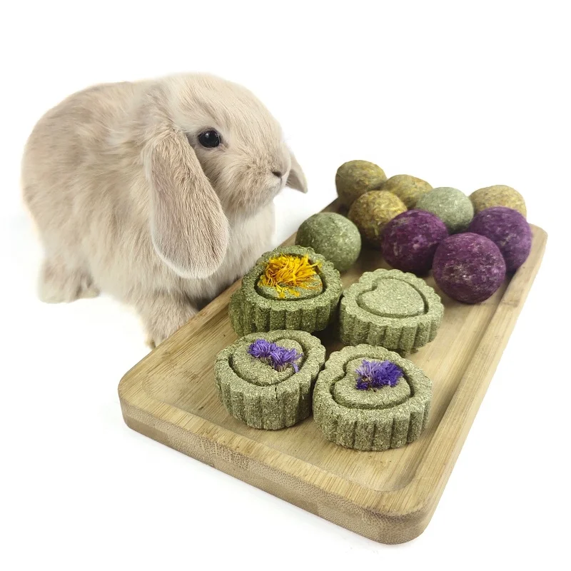 Кролик кролик зуб жевательные игрушки органический хомяк китайские шиллы зубы молярные снэки маленькая трава мяч съедобный