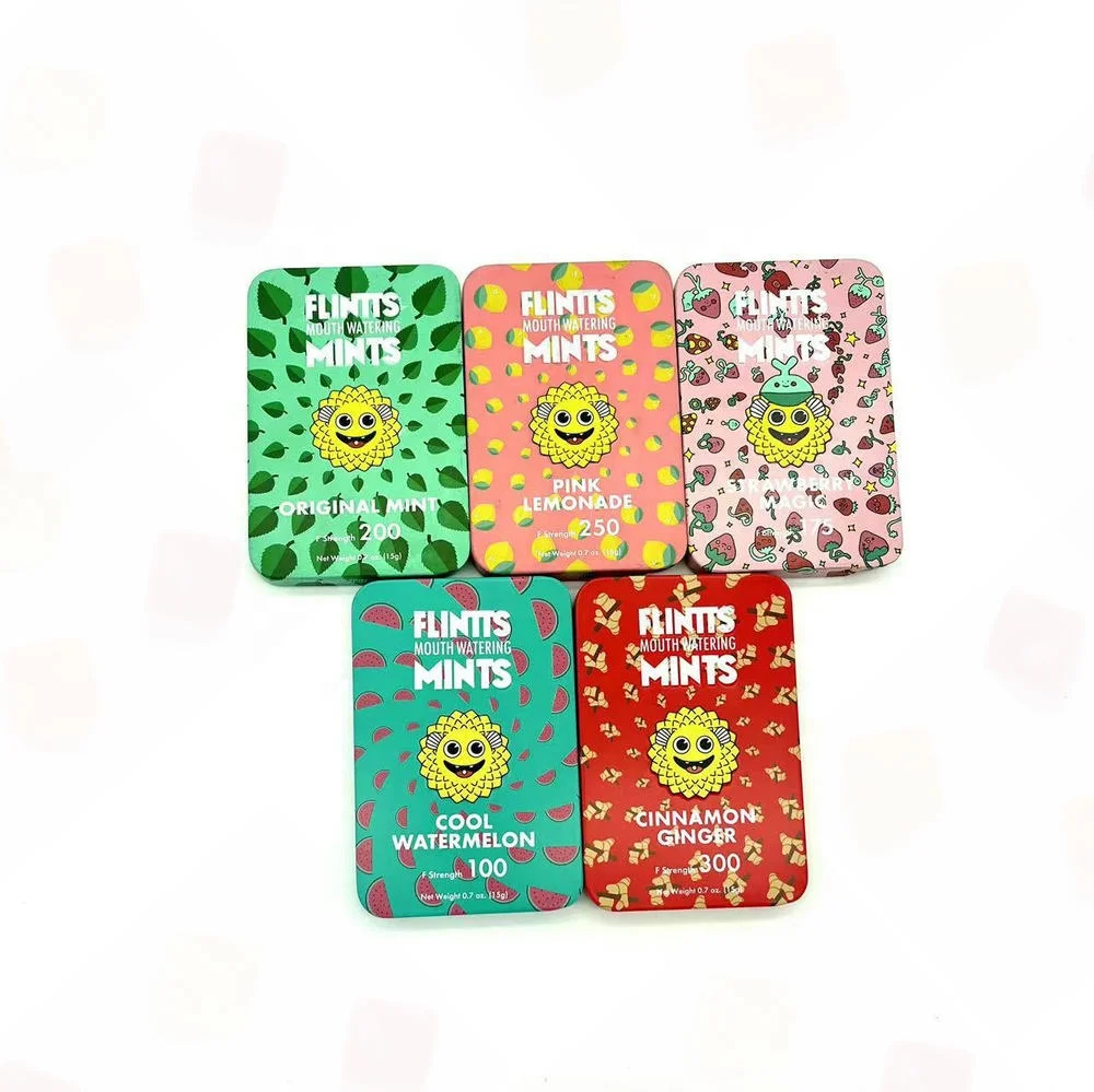 New Hot Sideward Slide Mints Tin Boxs Packaging with Metal Holder and Custom Printing