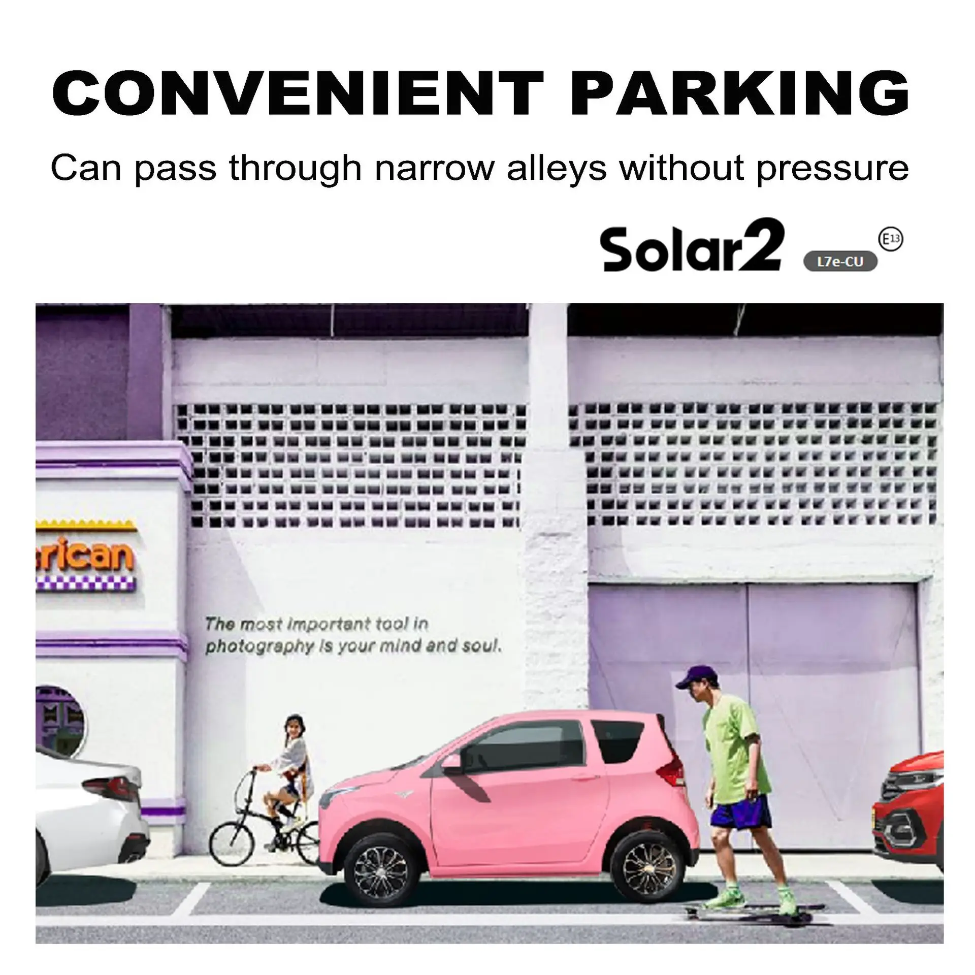 Eu Certification Auto Solar Charging Car Cheapest Solar One for Adults Low Speed Car Vehicle for Sale