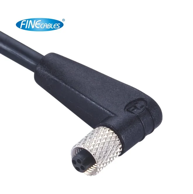 Finecables Waterproof Electrical 3 4pin Molded Cable M5 Connector
