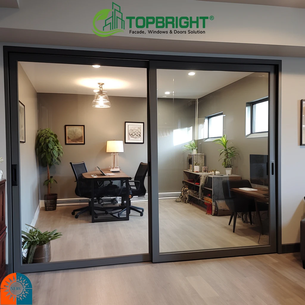 White Soundproof Pocket Doors Sensor Frameless Aluminum Interior Noiseless Sliding Glass Patio Doors With Screen