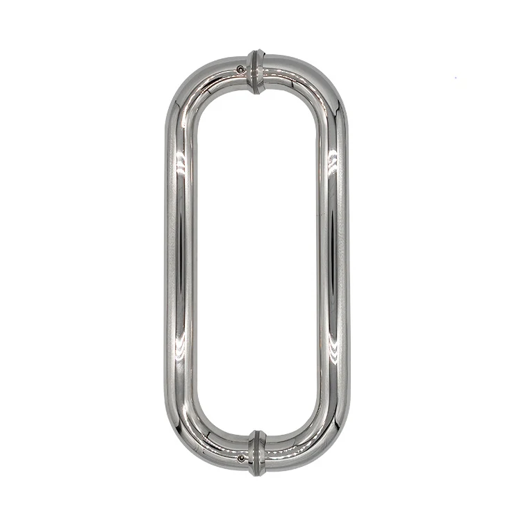 Stainless Steel 201 304 Grade Glass Door Pull CurvedHandle Rose Gold 25mm Diameter 305mm Length to Thailand Cambodia