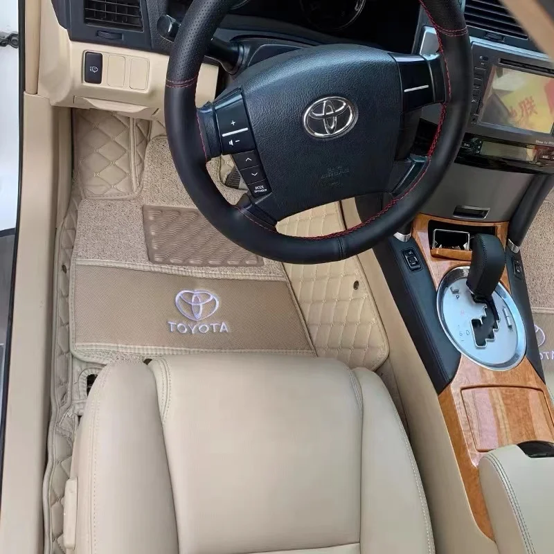 Custom XPE 7D Car Sound Deadening Mat Luxury Leather Car Floor Mats For Toyota land cruiser LC200 2010-20121,2022