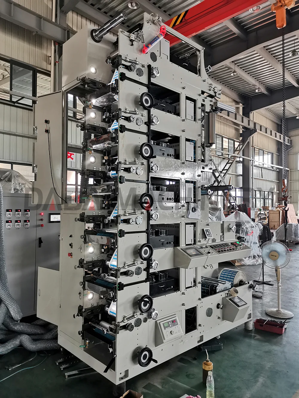 DABA 6 colors Flexo self adhesive pvc label  laminating printing machine