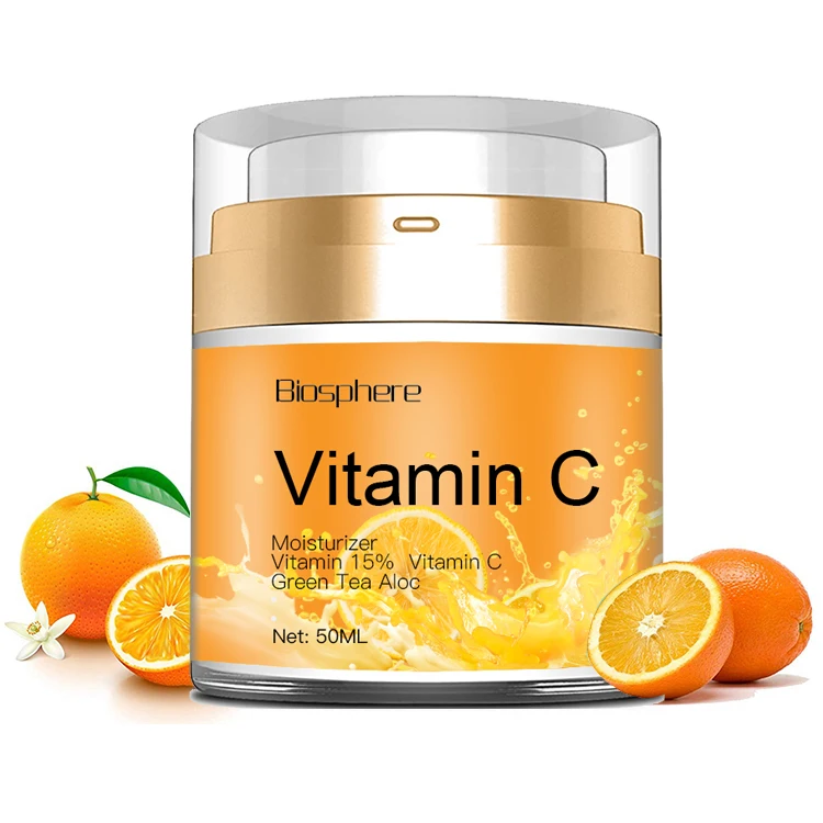 
Private Label Face Skin Best Whitening Glowing Moisturizer Vitamin C Cream 