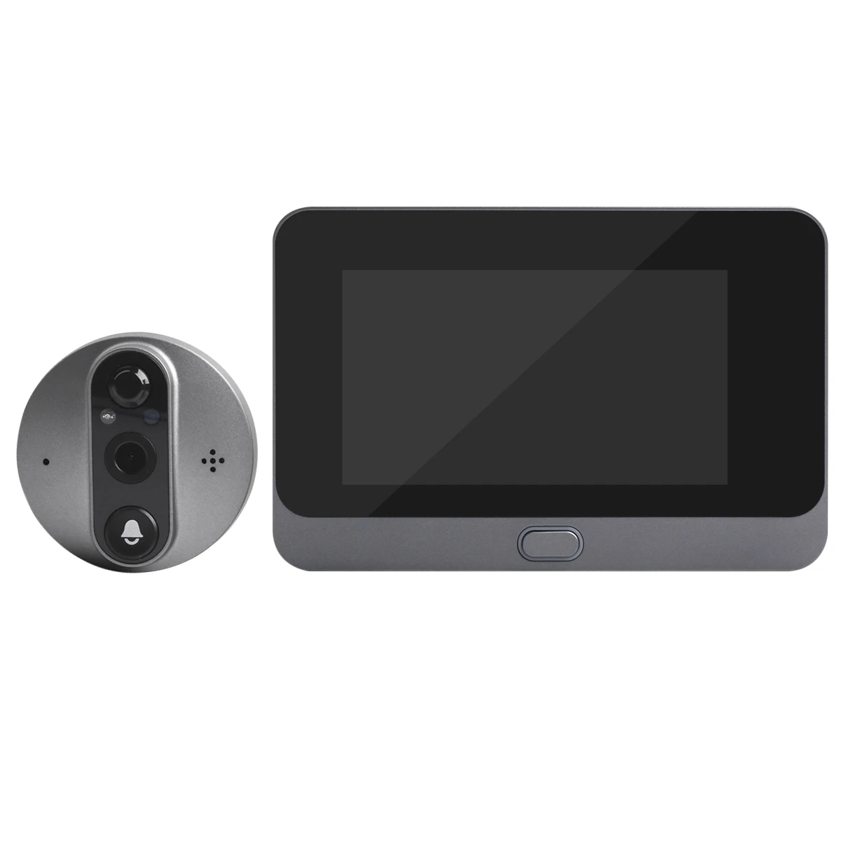 Wifi Tuya Door Peephole Blink Video Doorbell Mini Camera Black