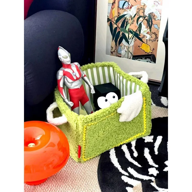 Toy basket Cute storage Sundries snacks toys organizer basket Cartoon foldable laundry basket