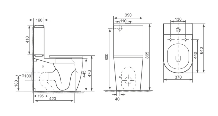 Matt Black Modern WC Bathroom Toilets Ceramic Two Piece Rimless Toilet Comfort Height Toilet With CE Watermark