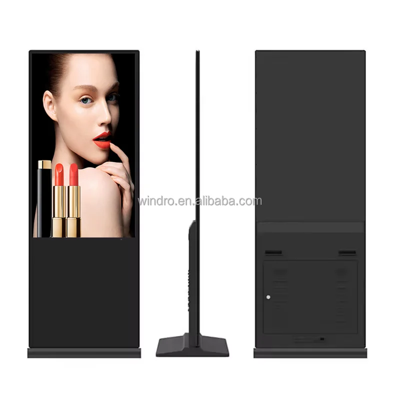 55 дюймов Digital Signage напольная подставка сенсорный экран ЖК-дисплей рекламы интерактивная панель