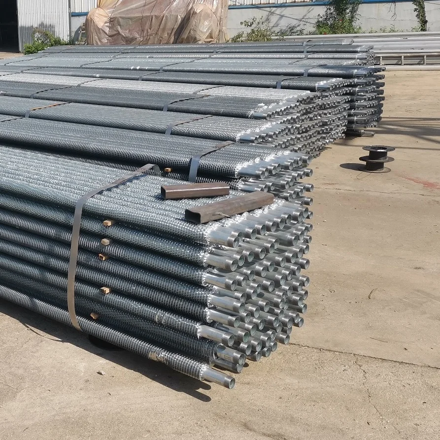 Welded Steel L Fins Ribbed Extruded Aluminum Seamless Finned Tubes Heating Pipes For Radiators Drying
