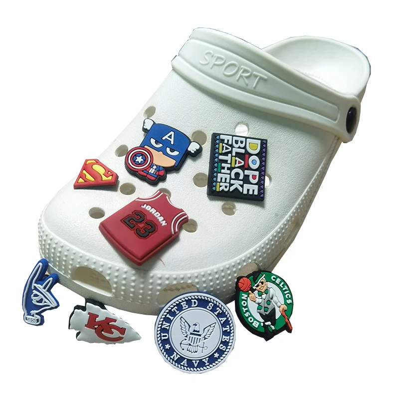 
Croc Charms Fits for Clog Shoes Bracelet Wristband Decoration Party Gifts Unisex Shoe Charms Shoe Buckle 