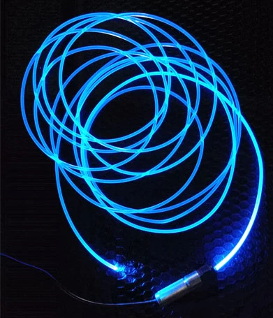 Пластиковые чехлы для автомобильных декоративное освещение бокового свечения светящиеся Оптическое волокно-оптический волокно светодиодные шнуры