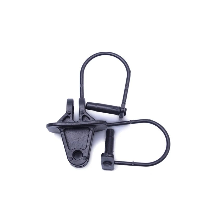 Black color customized fence pinlock insulators for electric fence energizer poly wire cable steel post