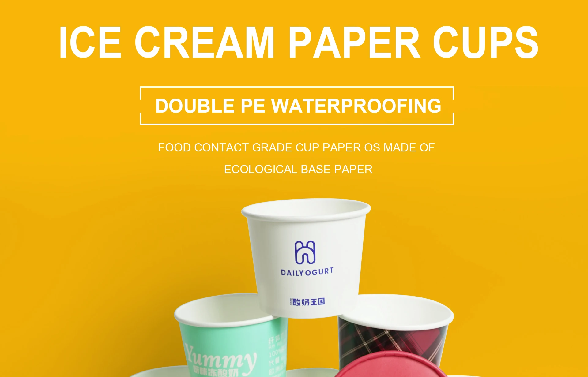 Paper container food grade icecream cups packaging ice cream paper cup