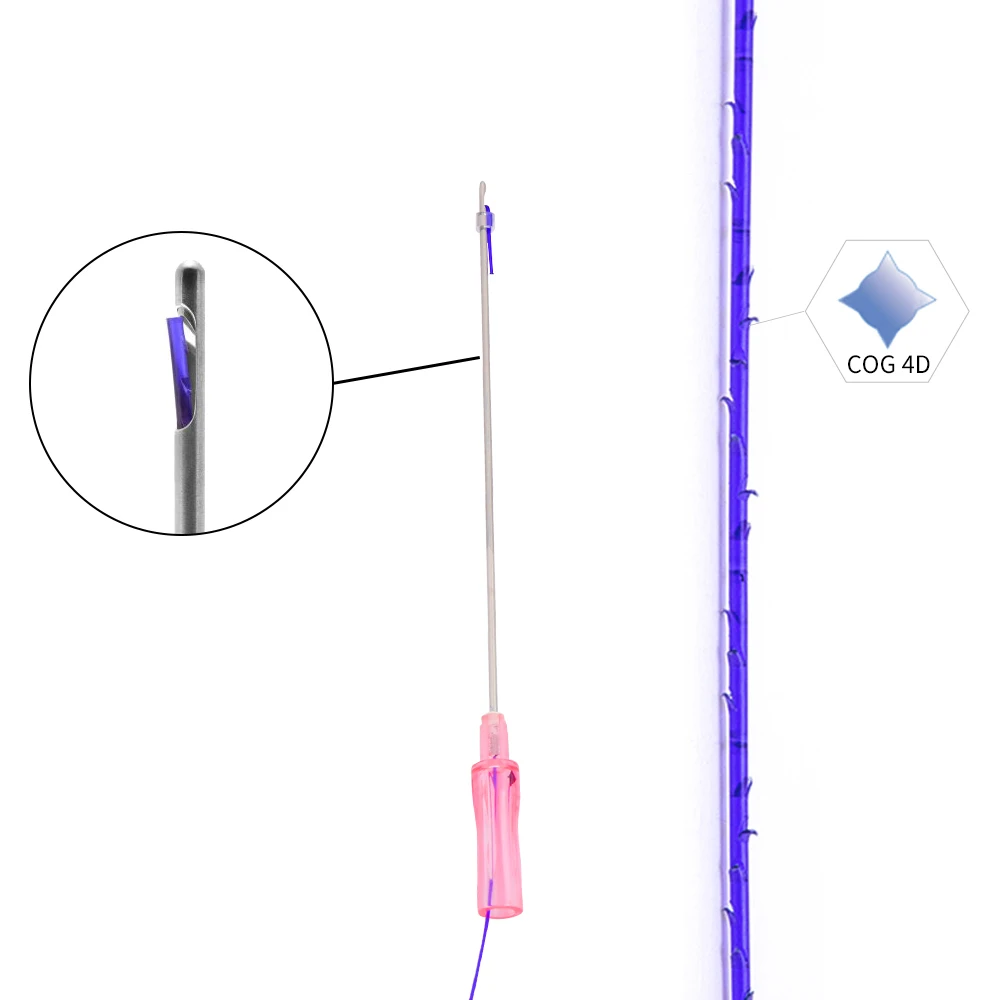 High quality absorbable codmetic of beauty 3d 4d 6d barbed cog thread for v line pdo thread for face