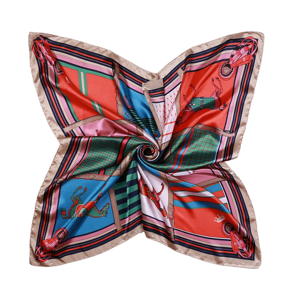 2020 90*90cm high quality Satin hijab big size shawls for muslim lady scarves hairscarf