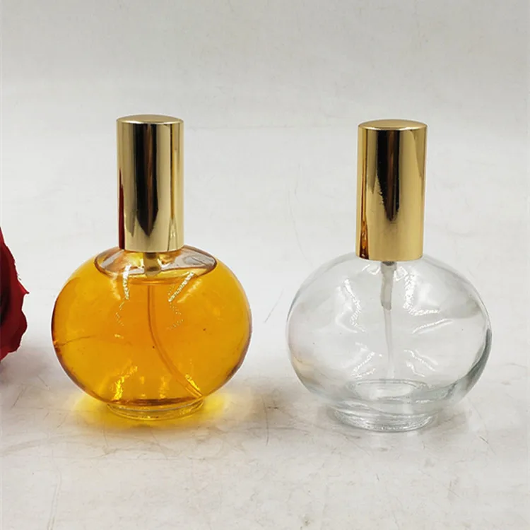 100ml Luxury Transparent Spherical Perfume Bottles Spray Screw Cap Refillable Glass Bottle Fragrance Diffuser Bottle