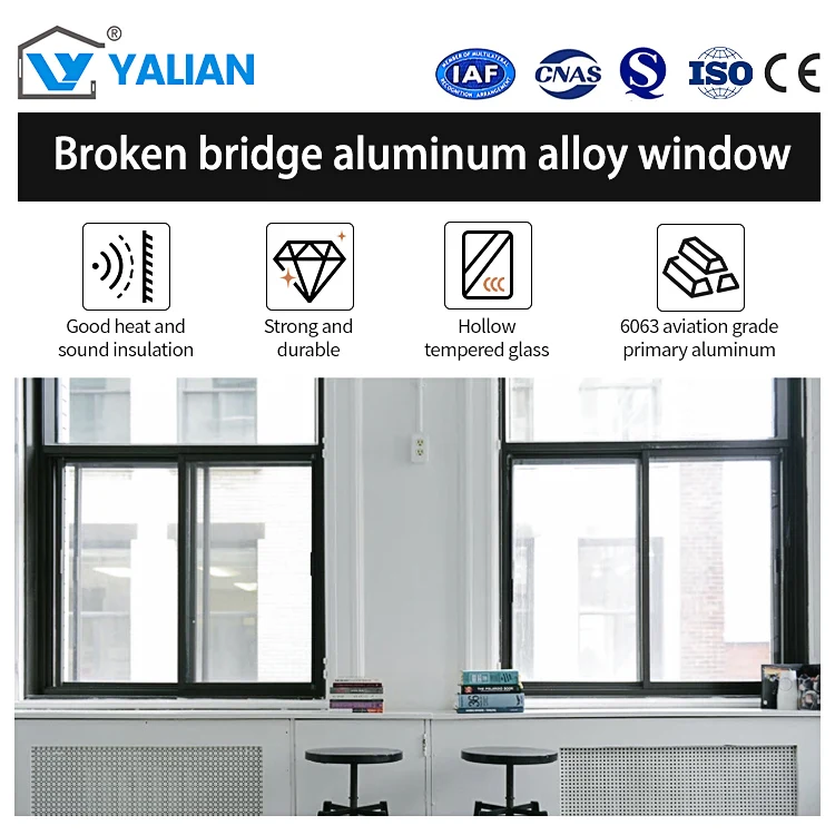 Triple-Track Aluminum Alloy Sliding Windows  Custom Modern Design Hurricane-Proof Insulated Residential & Commercial Use