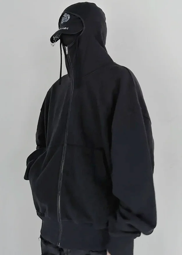 HZ006 China clothing manufacturer full zip up hoodie custom vintage acid wash zip up french terry hoodie men