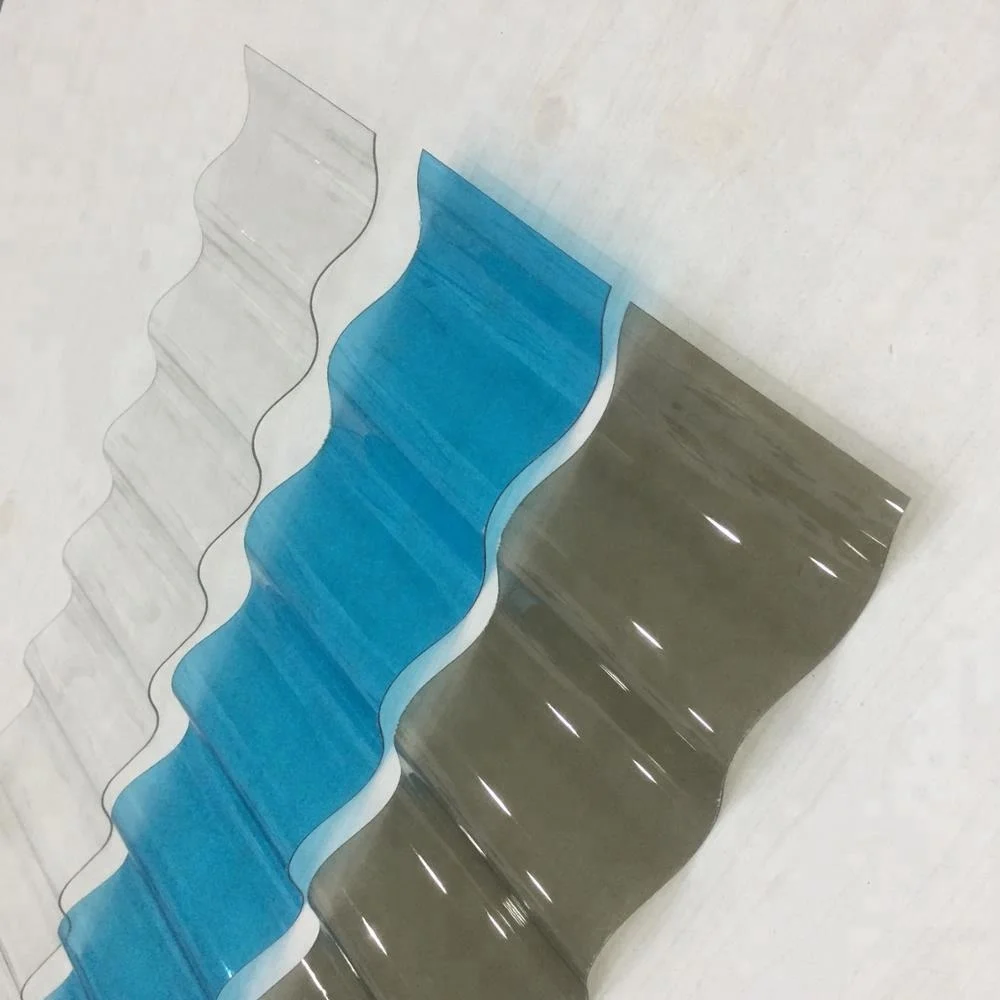 
PC 0.8mm / 1mm / 1.2mm / 1.5mm / 2mm Polycarbonate Corrugated Roofing Sheet Plastic Plain Roof Tiles 