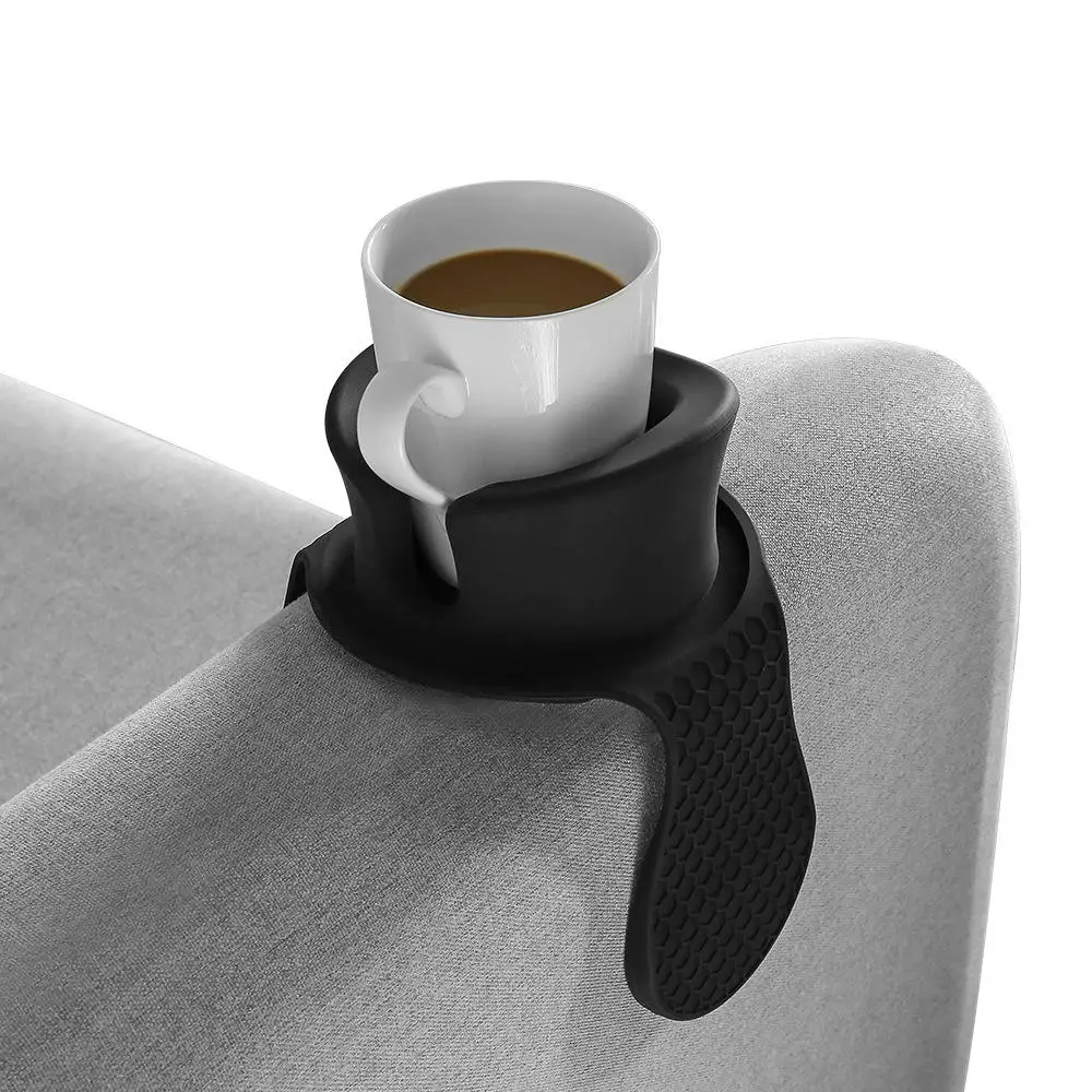 Wholesale Silicon Anti-Slip Sofa Armrest Silicone Couch Sofa Non Slip Cup Bottle Holder With Tray For Couch Arm Holder
