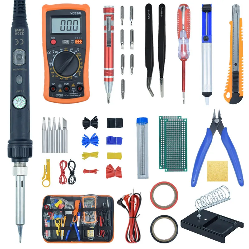 23 in 1 welding tools set with 60W adjustable temperature electric soldering irons