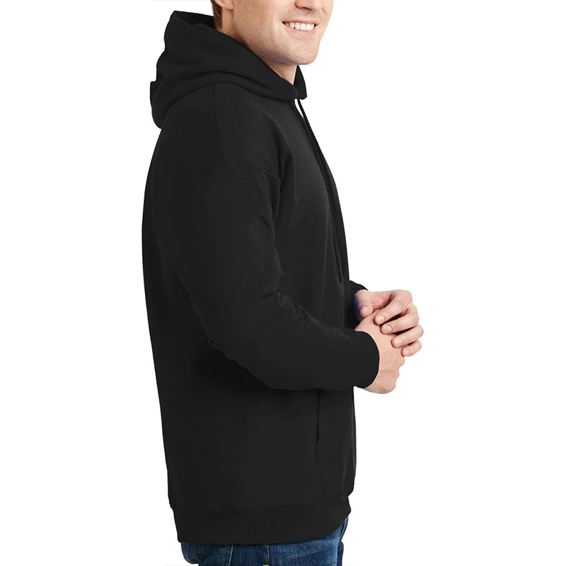 
Mens promotional cotton fleece pullover with kangaroo pocket 
