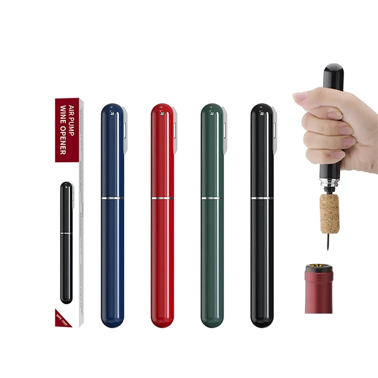 Factory direct Custom Pen Style Air Pump Wine Opener Corkscrew Wine Bottle Opener for Bar Accessories Gifts