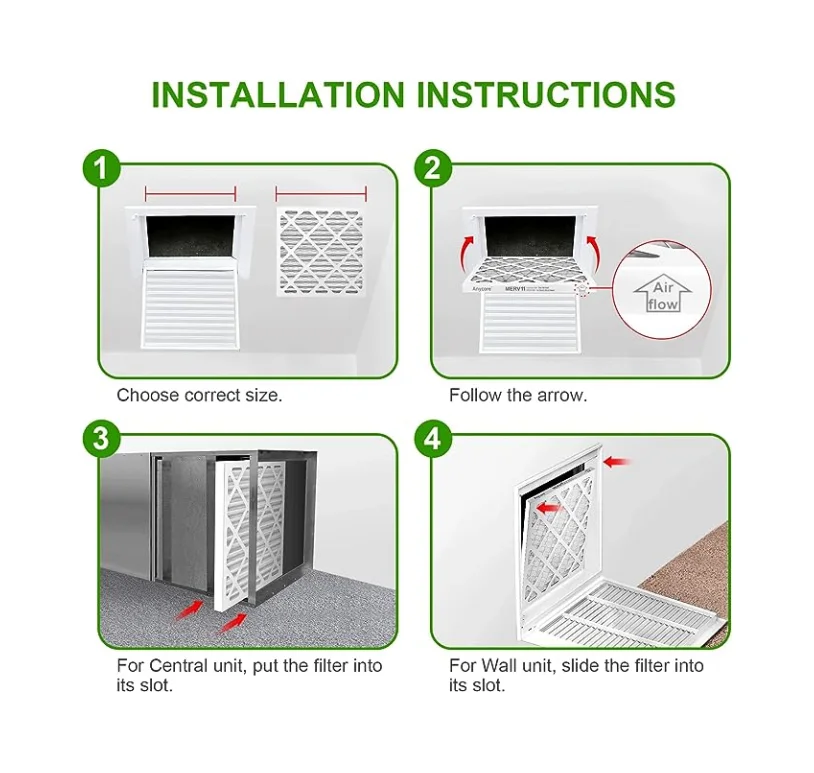 China  Manufacturer Price Portable Hepa Fold HVAC Filter Air Conditioning Filter Home Air Filters
