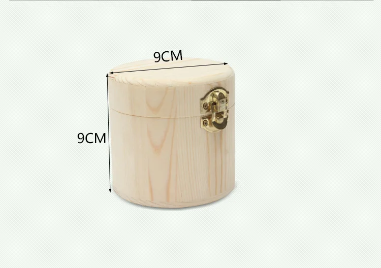 Unfinished Round Wooden Storage Boxes Handmade Home Storage Gift Craft Jewelry Box With Lid