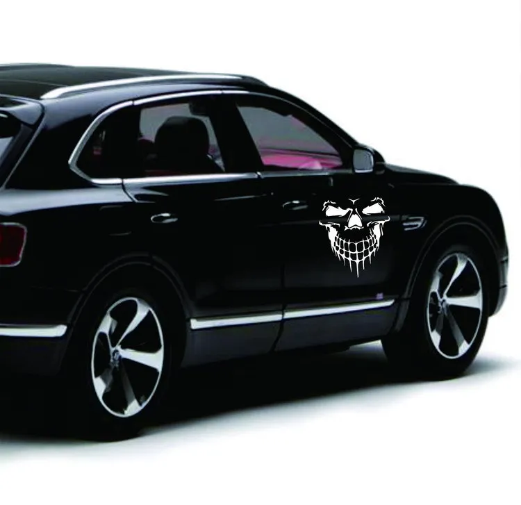 Christmas Car Decoration  Body Window Skull Decals Reflective Sticker Radium  Adhesive Self Vinyl Stickers For Bus Truck cars