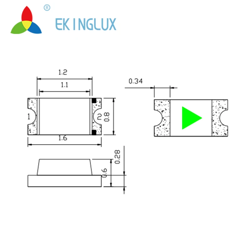 Ekinglux led manufacturer 0603 factory price high quality wholesale yellow pcb chip smd led