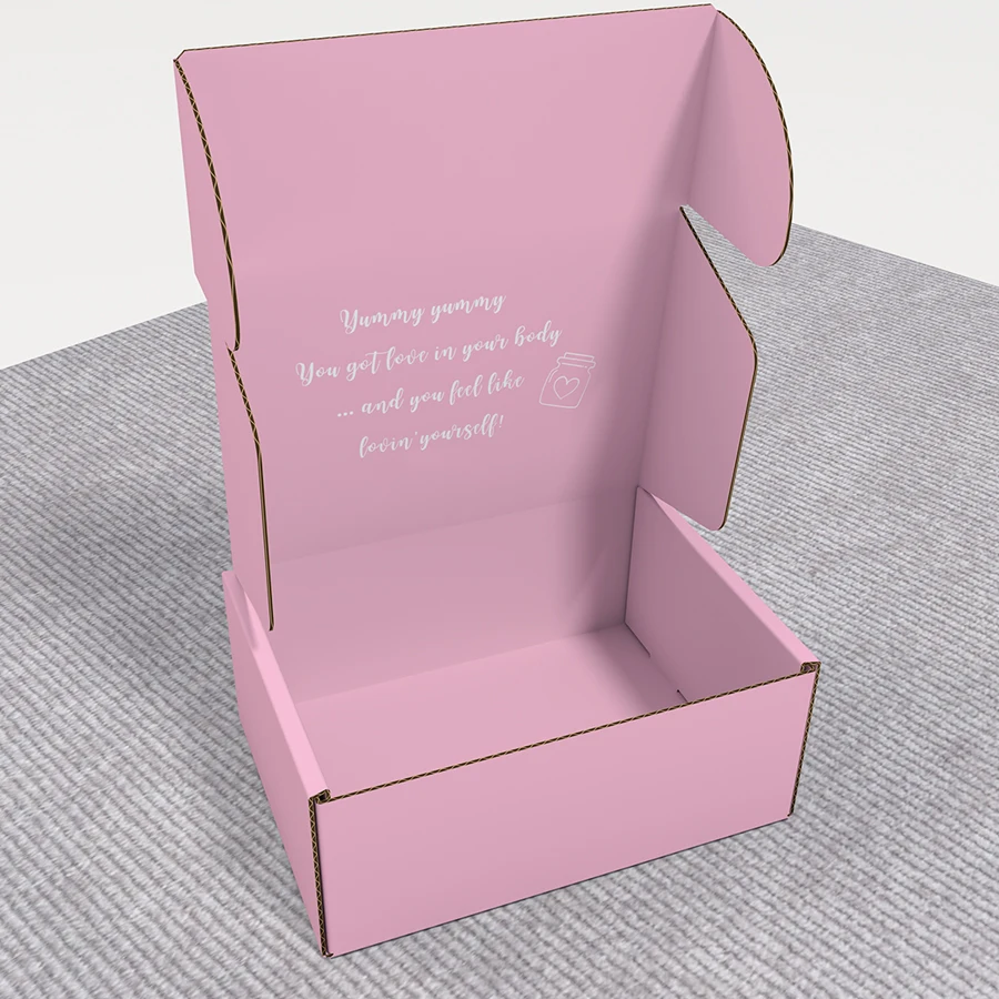 Shipping Cardboard Boxes Corrugated 15x10x5cm Custom Mail Small Parcel Storing Packaging hot pink Mailing Boxes for Business