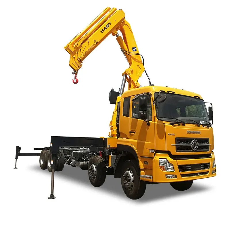 HAOY Sales Mounted Knuckle Boom  China Manipulator Machine Mobile Construction Jib Hydraulic Winch Truck Crane