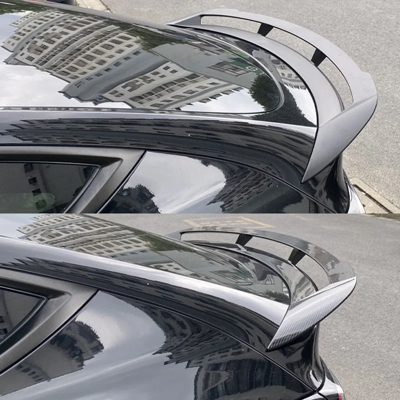 Suitable for Tesla Model Y spoiler rear wing rear spoiler carbon look carbon fiber printing and black